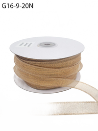 ½ Inch Semi-Sheer Metallic Gold Ribbon
