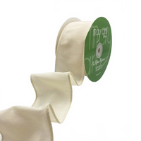 2.5″ Ivory Dupioni Ribbon With Wired Edge