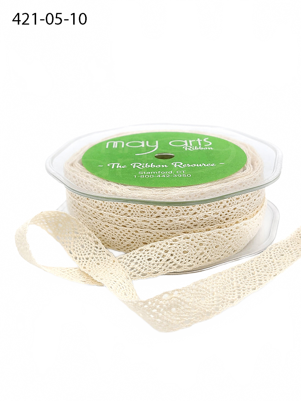 1/2 Inch Crochet Natural Ribbon