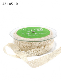 1/2 Inch Crochet Natural Ribbon