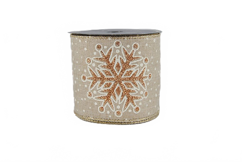 Ribbon Glitter Snowflake 4X10 Pla
