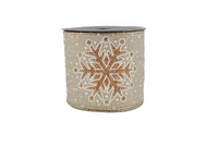 Ribbon Glitter Snowflake 4X10 Pla