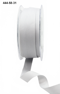 5/8 Inch Faux Lightweight Gray Linen Ribbon With Woven Edge