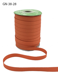 ~3/8 Inch Light-Weight Flat Orange Grosgrain Ribbon With Woven Edge