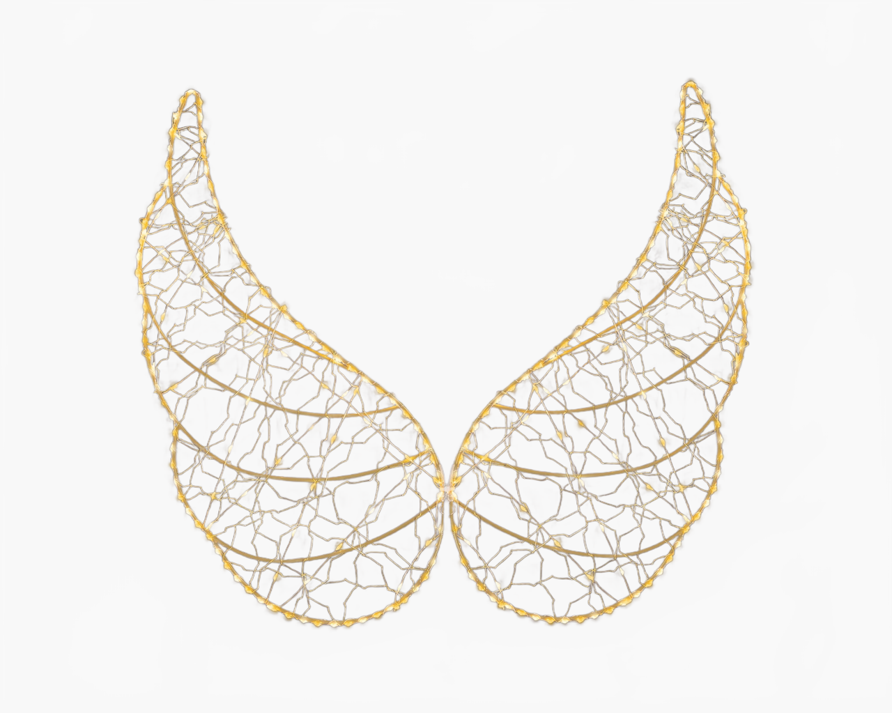 10" Warm White & Classic Warm Micro LED Angel Wings