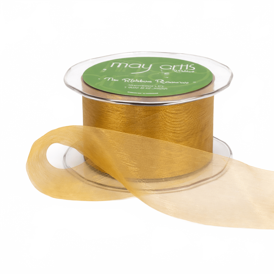 1.5 Inch Soft Shimmer Sheer Ribbon With Cut Edge