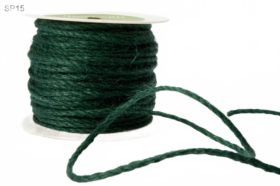 1/8 Inch 100% Jute Green Burlap Twisted Rope Cord Ribbon
