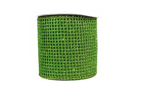 Ribbon Glitter Net 4" Emerald