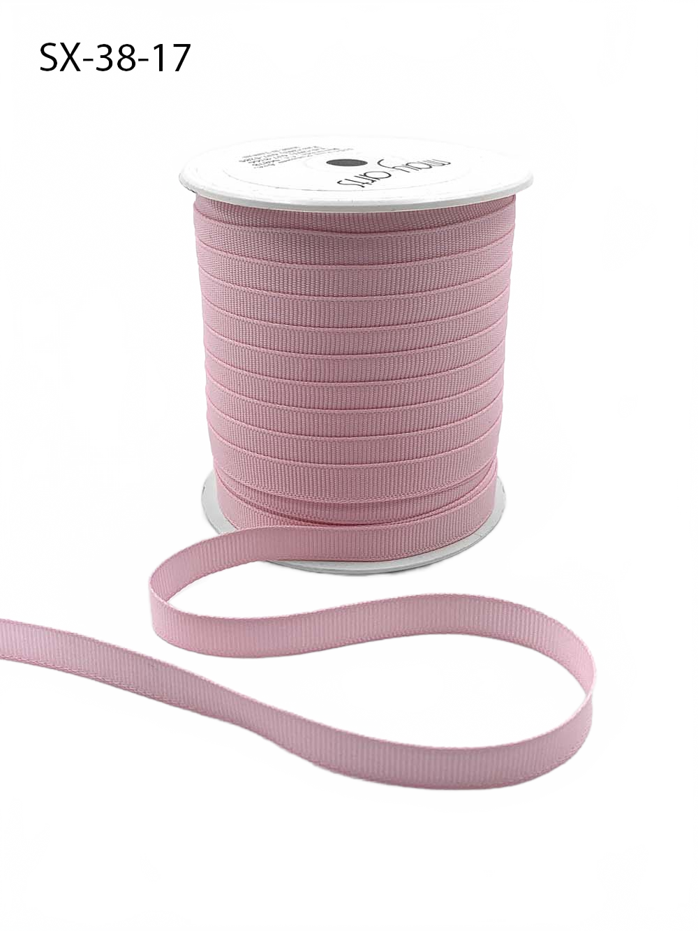 3/8 Inch Heavy-Weight (Higher Thread Count) Classic Pink Grosgrain Ribbon With Woven Edge