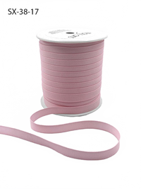 3/8 Inch Heavy-Weight (Higher Thread Count) Classic Pink Grosgrain Ribbon With Woven Edge