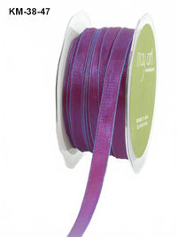 3/8 Iridescent Violet Ribbon With Wired Edge