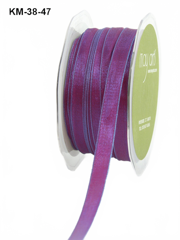 3/8 Iridescent Violet Ribbon With Wired Edge