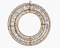 Black Wire Wreath Pre Lit Micro Classic Warm LED
