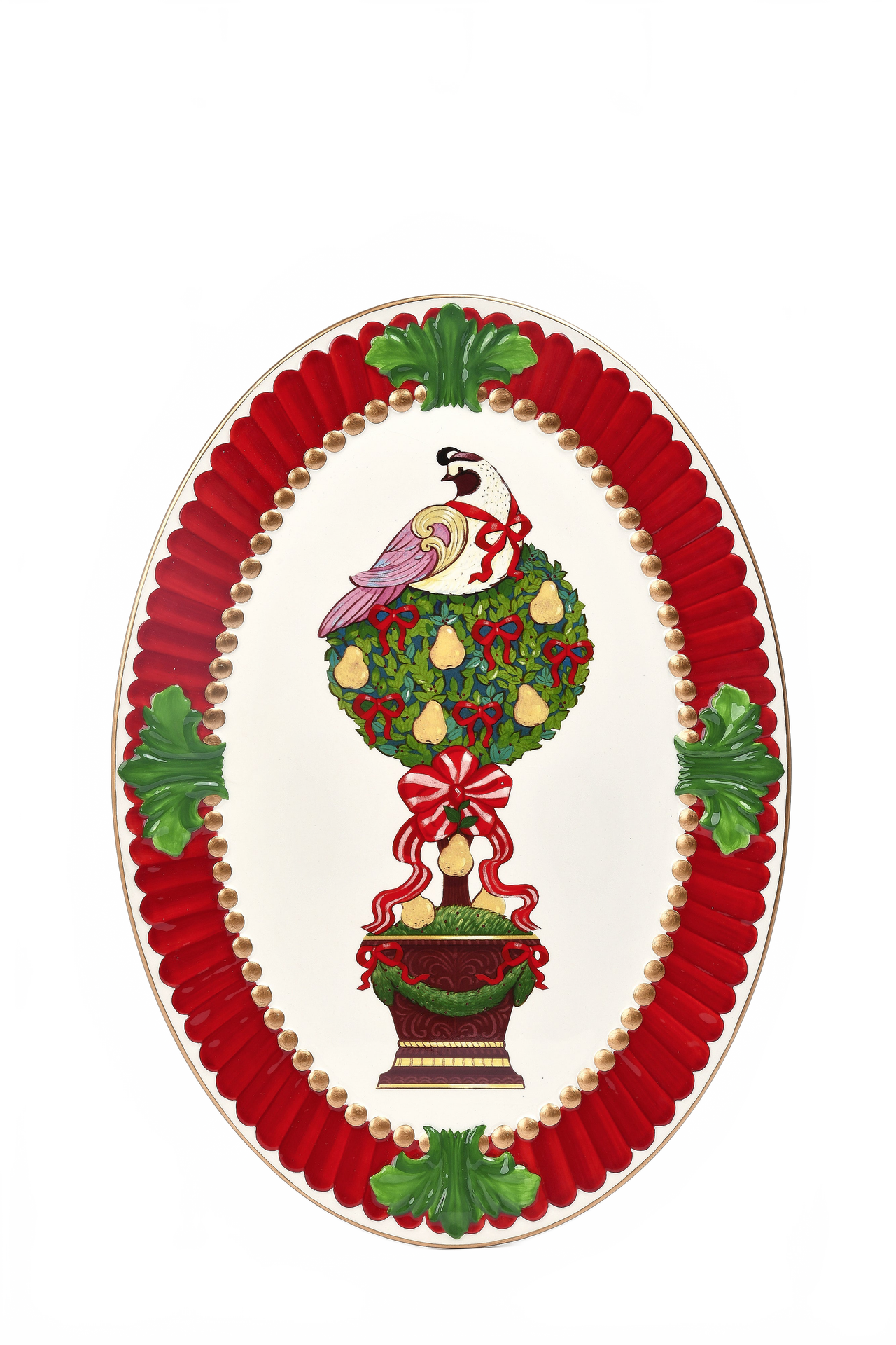 Partridge In A Pear Tree Oval Serving Platter