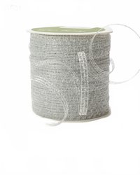 1/8 Inch Sparkle Glitter Curling Silver Ribbon