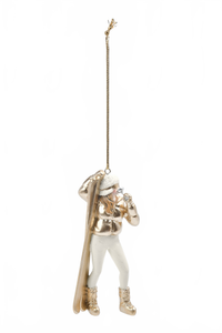 Ski Lady Drinking Cocktail Ornament