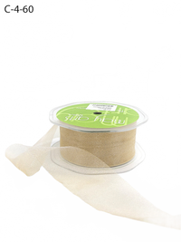 1.5 Inch Soft Shimmer Gold/Silver Sheer Ribbon With Cut Edge
