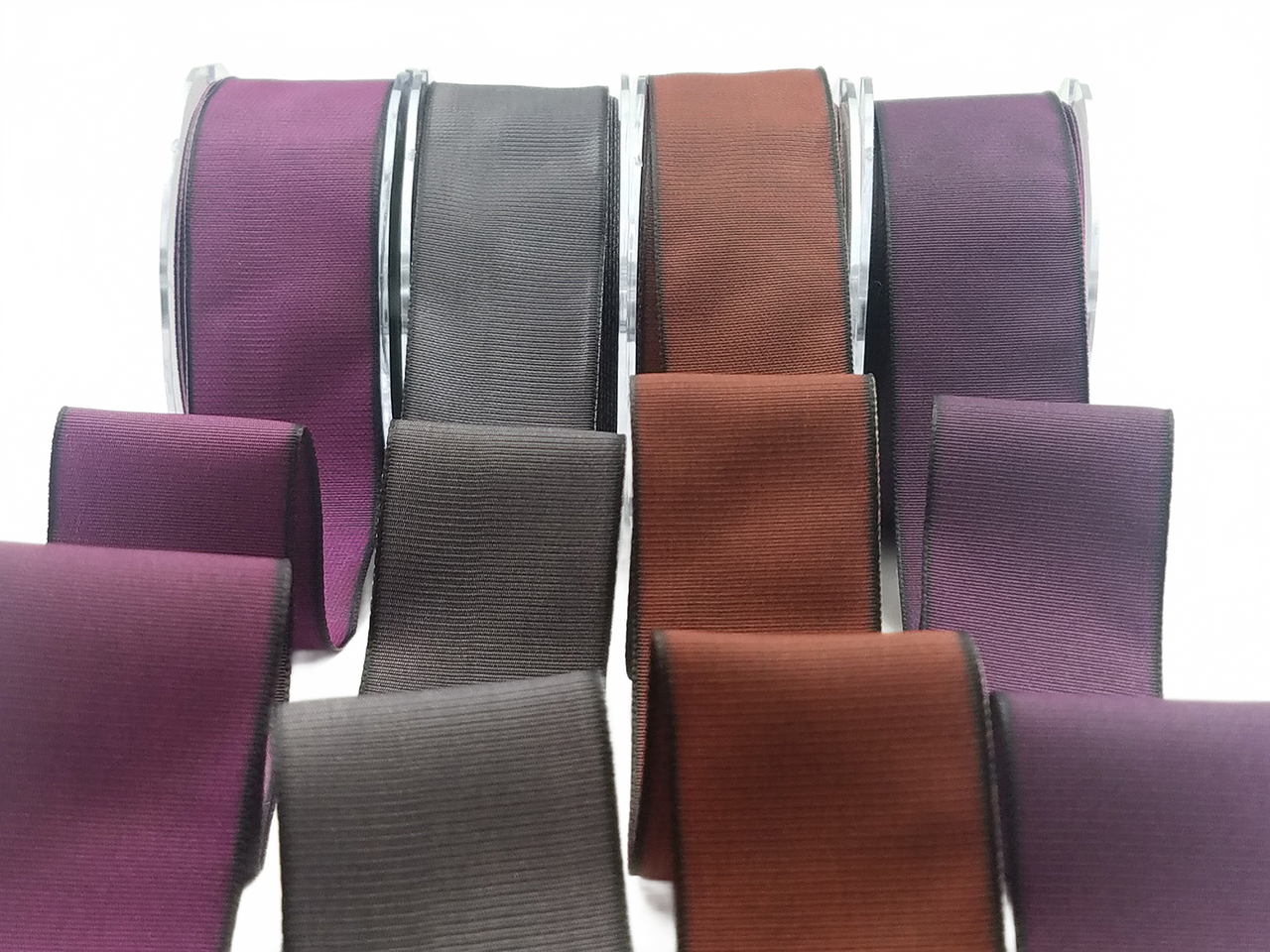1.5 Inch Iridescent Two-Tone Red Ribbon With Wired Edge