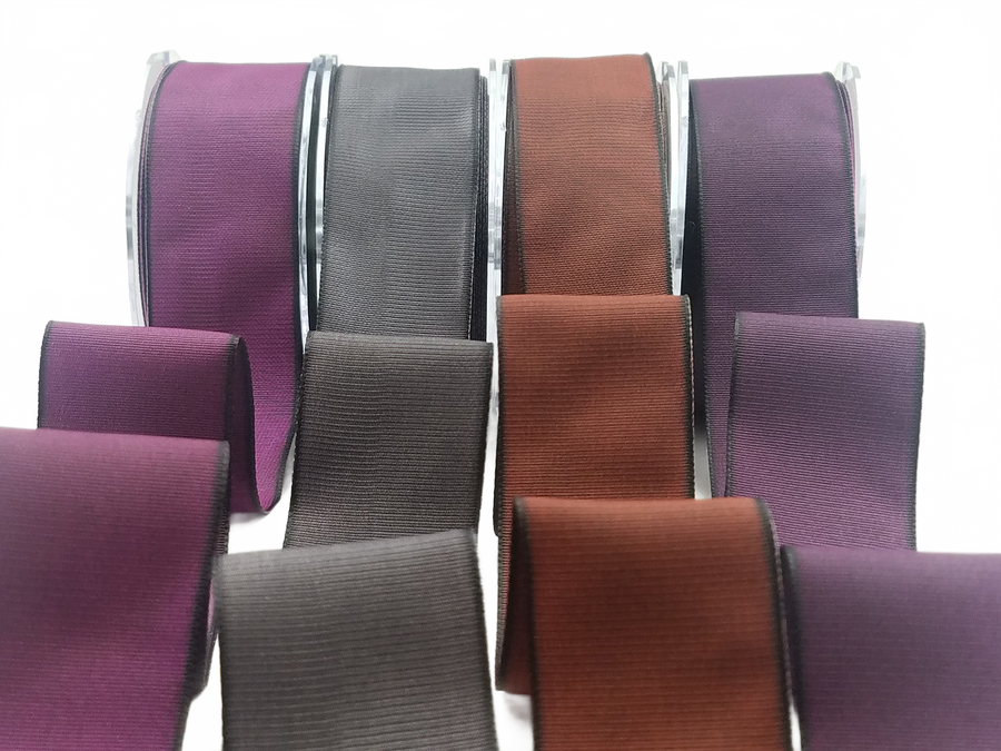 1.5 Inch Iridescent Two-Tone Red Ribbon With Wired Edge