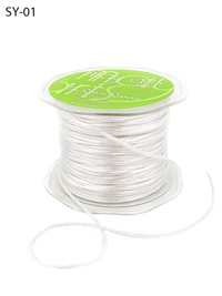 1/8 Inch White Satin String Cord Ribbon