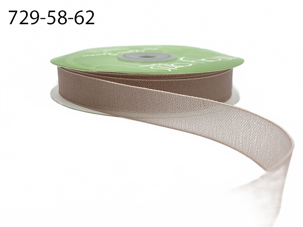 ~5/8 Inch Semi-Sheer Shimmer Woven Nude Ribbon