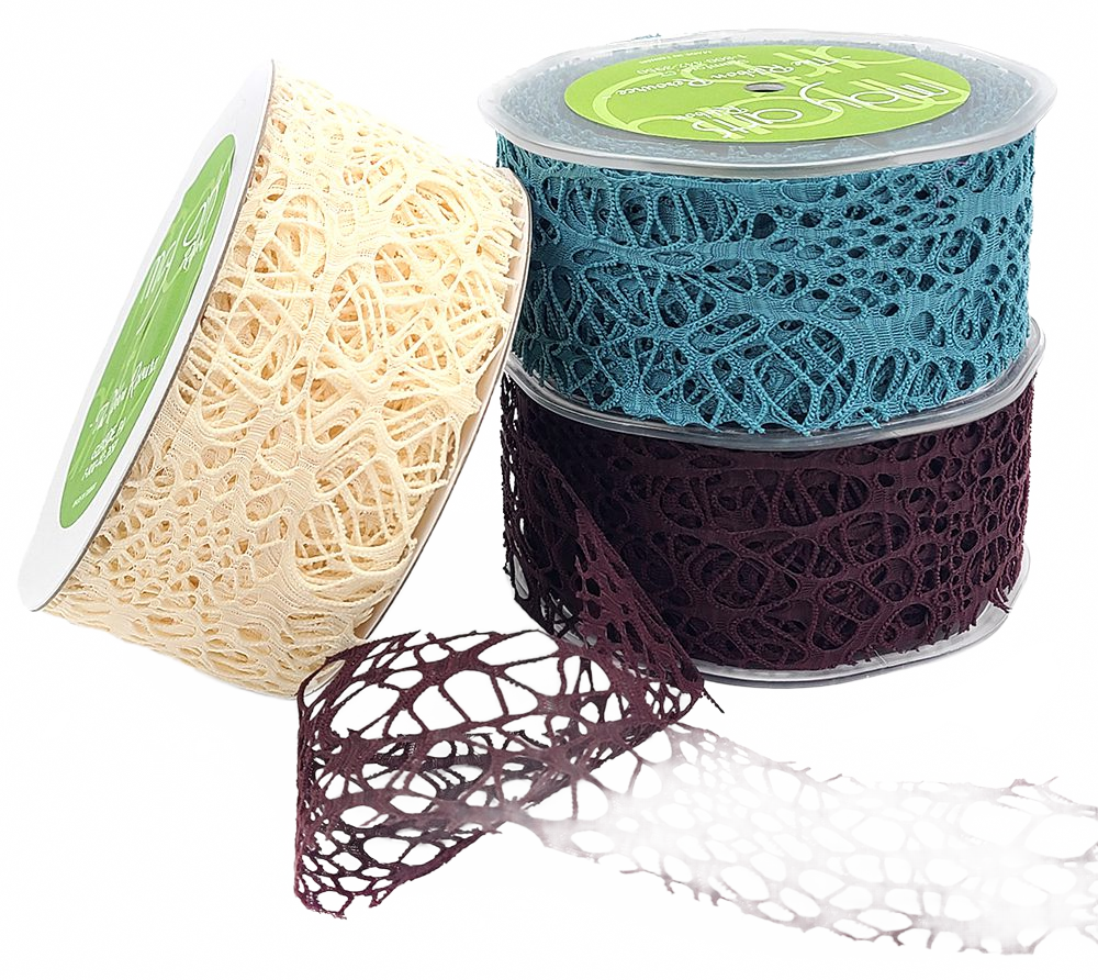 2 Inch Webbed Ribbon With Cut Edge