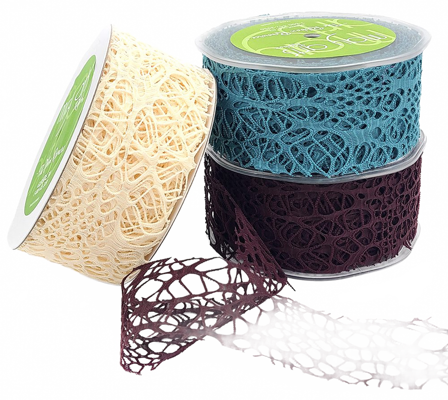 2 Inch Webbed Ribbon With Cut Edge