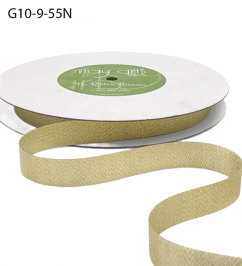 5/8 Inch Metallic Gold Ribbon With Cut Edge