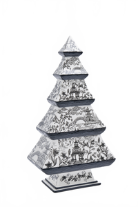 Xmas Tree W/ Ancient Chinese Architecture Decal