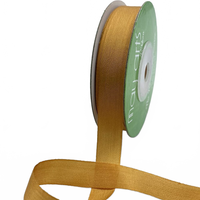 1/2 Inch 100% Hand-Dyed Rust Silk Ribbon With Woven Edge