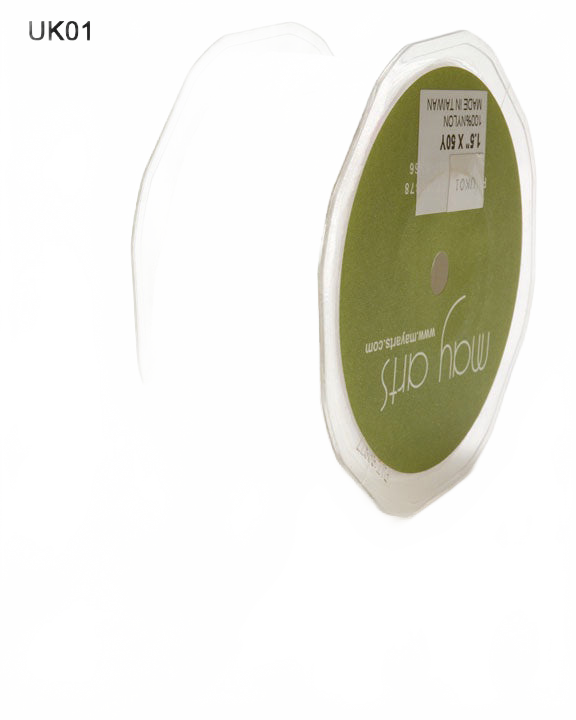 1.5 Inch Crinkle Crushed White Ribbon With Cut Edge