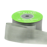 1.25 Inch 100% Hand-Dyed Jadeite Silk Ribbon With Woven Edge