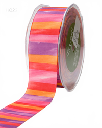 1.5 Inch Pink/Orange/Purple Grosgrain Stripes Ribbon