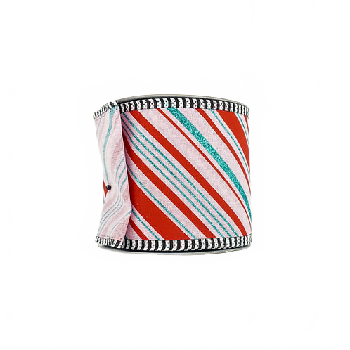 Ribbon Peppermint Stripes Pink