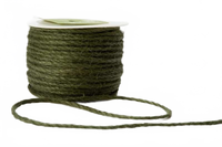 1/8 Inch 100% Jute Olive Burlap Twisted Rope Cord Ribbon