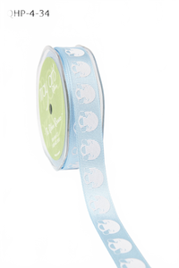 3/4 Inch Grosgrain Emoji Print Ribbon With Woven Edge