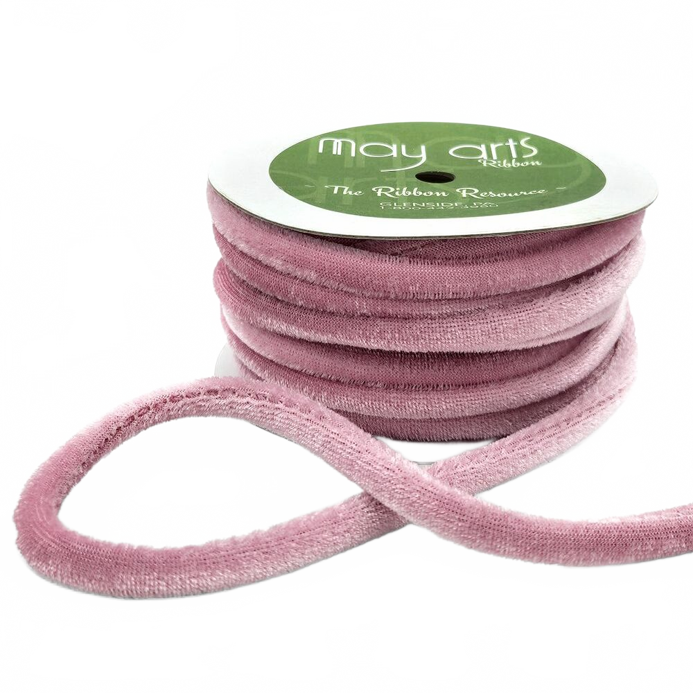 1/4 Inch Pink Velvet Rope Piping