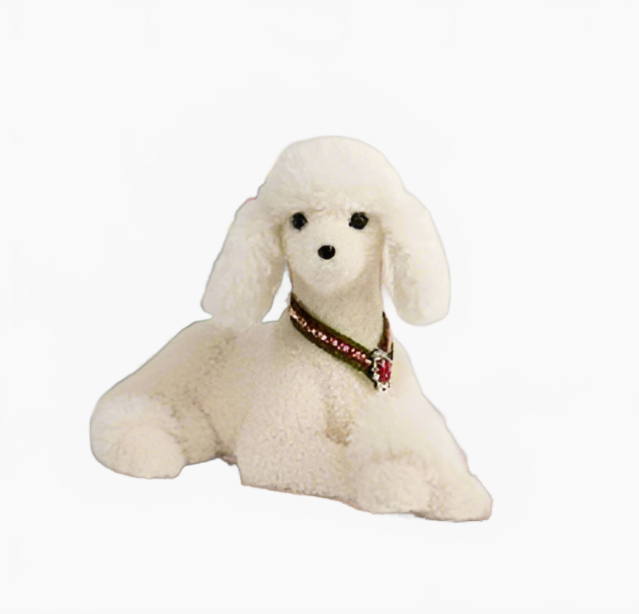 13" White Poodle with Collar