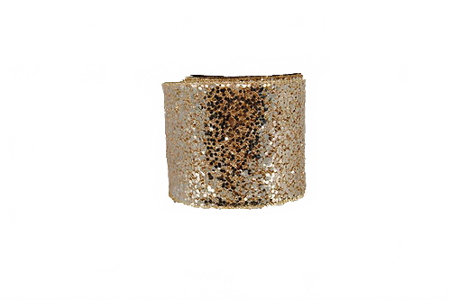 Ribbon Mega Glitter 4" Platinum