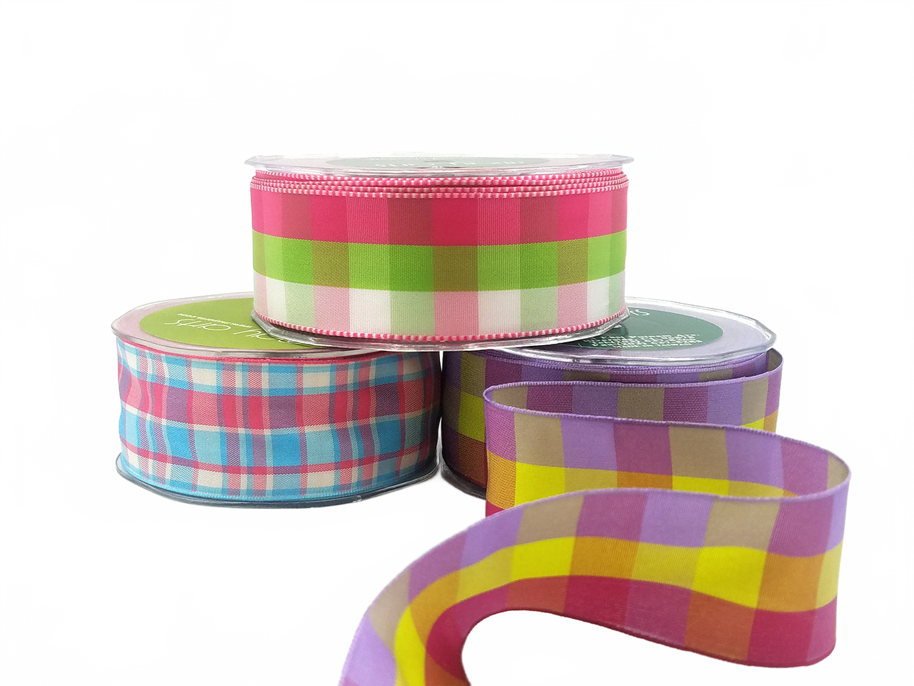 1.5 Inch Solid Plaid/Checkerboard Ribbon