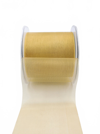 3 Inch Soft Shimmer Sheer Ribbon With Cut Edge