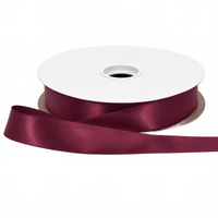 7/8″ Single Face Burgundy Satin Ribbon