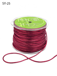 1/8 Inch Burgundy Satin String Cord Ribbon