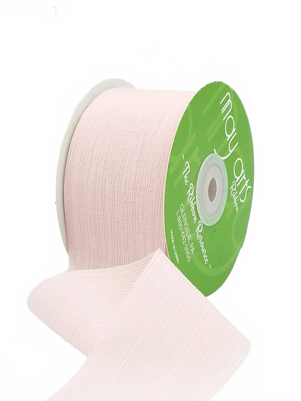 ~2″ Crinkle Chiffon Petal Pink Ribbon