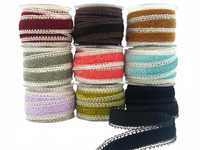 1.5 Inch Crochet With Velvet Center Ribbon
