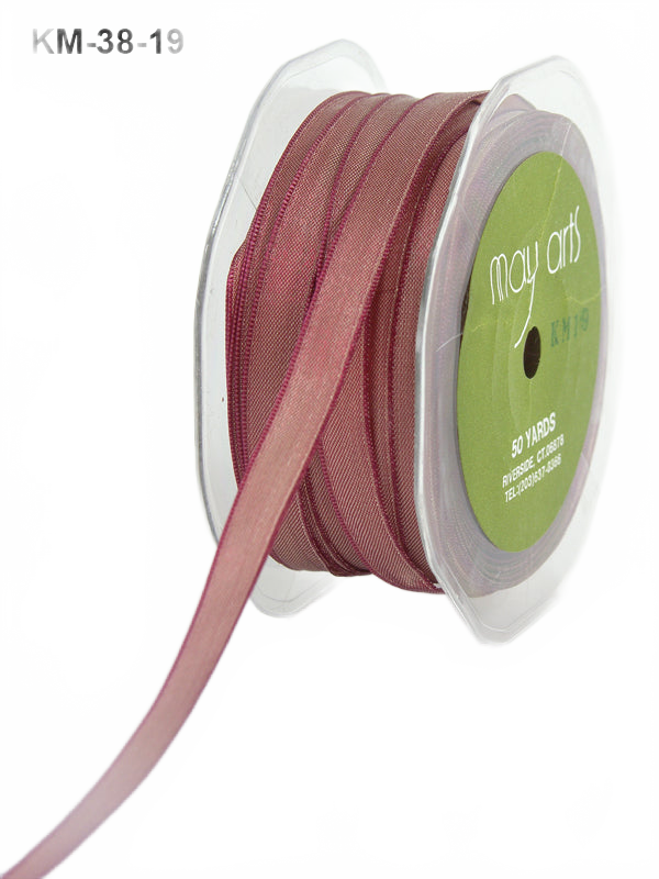 3/8 Iridescent Mauve Ribbon With Wired Edge
