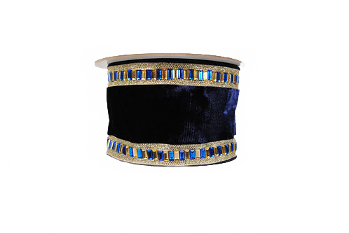 Ribbon Velvet Baguettes 4X5 Navy