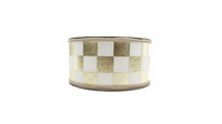 Ribbon Foil Checkers 2.5X10 Platinum,White
