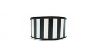 Ribbon Vertical Stripes 2.5X10 Black,White