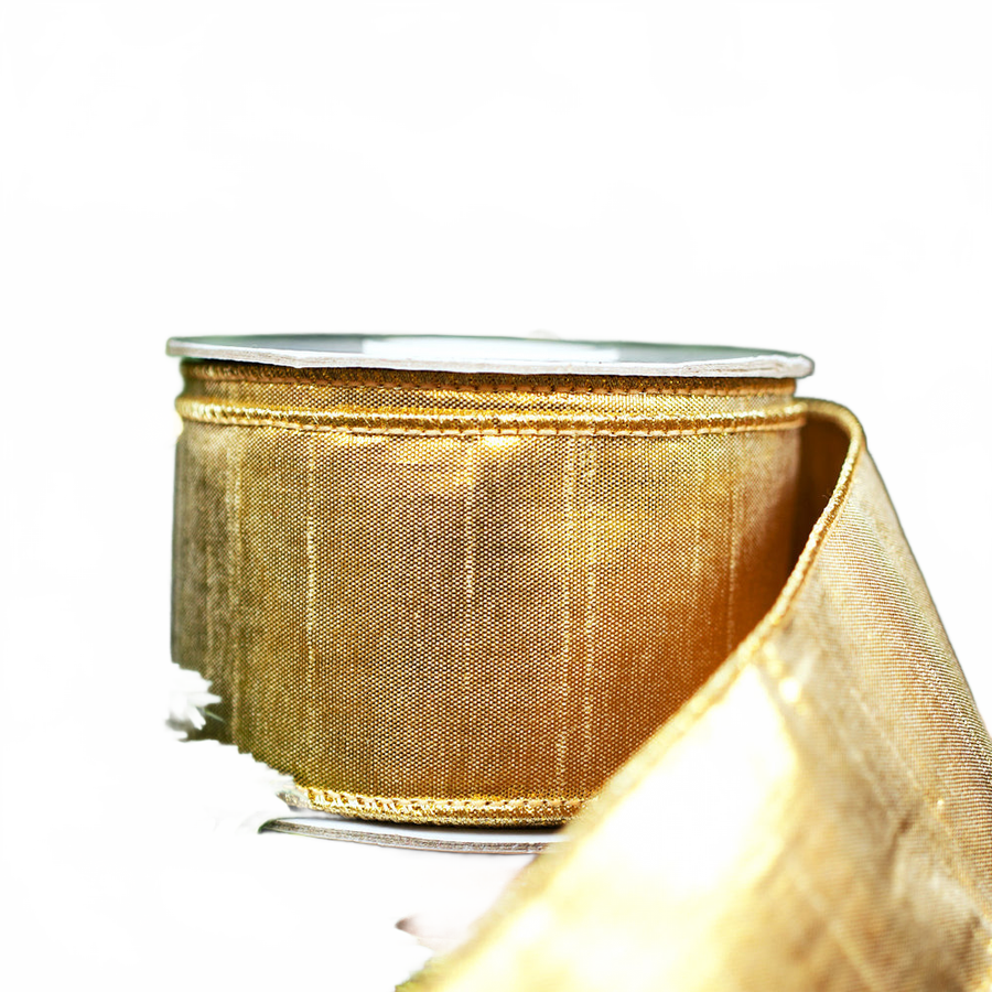 4" X 10YD Gold Metallic Ribbon